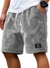 2026 Novos Shorts Casuais Waffle Masculinos de Verão Soltos Respiráveis de Comprimento Médio Tendência Americana Roupas Masculinas
