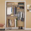 Decoração de Casa Qiao Jingling 1,55m Portas de Guarda-Roupa Estilo Aberto Closet Walk-In de Metal Materiais DIY Ecológico para Uso Doméstico