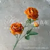 3 Flores Artificiales de Peonía Extranjera Rosa de Brasil Decoración Decoración de Boda Flor Falsa Flor Especial para Lobby de Hotel Brote de Ciruelo de Té
