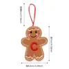 Adornos Navideños de Fieltro de Hombre de Jengibre Transfronterizos Decoraciones Colgantes para Árbol de Navidad Set de Hombre Galleta con Letras Navideñas Bordadas