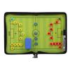 Zíper duplo mesa de areia coach placa tática futebol basquete quadro tático dobrável cinto magnético zíper couro PU