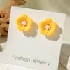 Brincos de Margarida Pequena com Design Criativo Fresco e Doce Transfronteiriços Europeus e Americanos Estilo Férias de Verão Brincos de Resina Brincos