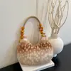 Bolso de axila retro de gran capacidad transfronterizo para mujer, nuevo y moderno y versátil de felpa para bolso de mano/hombro, principios de otoño 2026