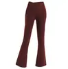 Ropa de Yoga Verano para Mujer Pantalones de Campana Cintura Alta Elásticos Ajustados Abdomen Ajustados al Cuerpo Deportivos Ocio Pantalones de Campana de Yoga