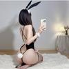 Coelho de Pelúcia com Renda Sexy Roupa Íntima Sexy Uniforme Feminino Provocação Tentação Paixão Roupa Aberta
