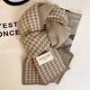 Cachecol Xadrez Dupla Face Vintage Novo Estilo Coreano Inverno 2025, Quente e Fashion, Protetor de Pescoço Versátil