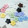 Botones de Estrella Lindos Más Vendidos, Materiales de Botones de Resina de Estrella de Cinco Puntas de Cuatro Agujeros de Alta Calidad para Manualidades DIY, Botones para Ropa de Muñecas