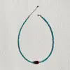 Collar de Cuentas Estilo Chino Retro con Empalme Rojo y Azul para Mujer, Exquisito Accesorio de Cadena para Clavícula de Piedra Natural, Accesorio de Cadena para el Cuello de Alta Gama