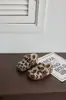 Zapatos de Invierno para Niños Estilo Coreano con Estampado de Leopardo, Zapatos de Algodón para Niños, Zapatos Peludos para Niñas, Zapatos tipo Birkenstock para Niños, Zapatos de Bebé con Forro de Felpa