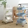 Carrinho de Mão Prateleira Piso Multicamadas Rack de Armazenamento Banheiro Com Rodas Carrinho Multifuncional Brinquedo Lanche Armazenamento Atacado