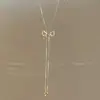 Collar Minimalista Estilo Coreano con Mariposa Incrustada de Diamantes Extraíble para Mujer, Cadena Larga para Suéter Exquisita y Elegante de Nicho Estilo Ins