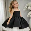 Vestido sin tirantes para niña estilo europeo y americano, nuevo vestido de pasarela para fiesta infantil de satén y tul, suministro al por mayor