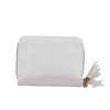 Billetera personalizada en forma de corazón bordada estilo coreano linda para damas, simple y portátil, con múltiples ranuras para tarjetas y cierre de cremallera, para comercio exterior transfronterizo