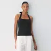 Top Deportivo Halter sin Espalda para Mujer de Amazon, Ropa Exterior Sexy de Verano Ajustada, Top Corto sin Mangas de Cuello Cuadrado Bm