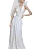 Vestido de Novia Ligero, Estilo Bosque, Sencillo Nuevo Modelo 2026, Cuello Halter, Espalda Descubierta, Fotografía de Viaje, Vestido para Salir, Cola Pequeña Sexy, Vestido de Recepción
