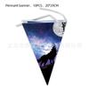 Nuevo juego de suministros para fiesta de cumpleaños infantil con temática de lobo, globo, bandera triangular, bandera para pastel, arreglo de fiesta en espiral