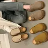 Sandalias de mujer versátiles slip-on para exteriores, estilo retro con cinturón, nuevo estilo, hebilla, suela gruesa, punta cerrada, medias pantuflas para otoño, estilo perezoso