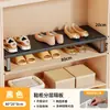 Armário de sapatos prateleira em camadas rack de armazenamento armário organizador de prateleira divisória de sapato de couro prateleira de armazenamento divisória de sapato doméstico