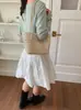 Bolsa de ombro/axila grande capacidade transfronteiriça, moderna e estilosa, bolsa simples de trama vazada, nicho e elegante, bolsa de ombro/axila versátil