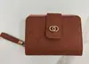 Nueva Billetera de Dama Corta Color Sólido Tarjetero 2023 Verano Simple Transfronterizo Botón Monedero Pequeño Venta al por Mayor