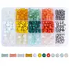 150 piezas de cuentas irregulares, cuentas de vidrio, cuentas de vidrio transparente agrietado para pulsera, collar, joyería DIY a juego
