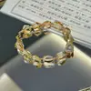 Qiaoen Joyería Pulsera de Citrino Natural para Mujer Una Pieza Envío Directo Pulsera de Cristal Natural