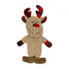 Juguetes para Mascotas Muñeco de Nieve Reno Juguetes para Perros Juguetes Navideños para Masticar con Sonido Limpieza Dental Peluche que Hace Sonido Suministros para Perros