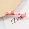 Goma para el pelo de cuentas acrílicas florales de colores caramelo estilo coreano y japonés, Cuerda para el pelo de bloqueo de color dulce estilo Hyuna con alta elasticidad
