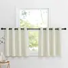 Ventas Directas de Fábrica Comercio Exterior Transfronterizo Color Sólido Barra Cortinas Pequeñas Al Por Mayor Oscurecimiento Decorativas Cocina Cortinas Cortas Cortinas Terminadas
