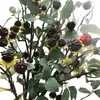 Considerable simulación estilo europeo de fruta silvestre pequeña fruta rica manzana pequeña decoración ramas de frutos rosa estilo campestre americano lichi albaricoque fruta