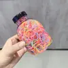 Elásticos Pequenos Descartáveis em Pote, Coloridos como Doces, Alta Elasticidade, Não Danificam o Cabelo, Prendedores de Cabelo Simples e Versáteis para Bebês