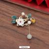 Broche Antiguo Sentido de Alta Gama para Mujer Corte de Alta Gama Elegante Pin de Perlas Cheongsam Rompe Presión Accesorios Hanfu Ramillete