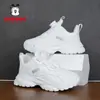 Zapatos deportivos blancos para niño Babudou zapatos blancos para niños botón giratorio zapatos blancos malla simple transpirables zapatillas de correr para niña