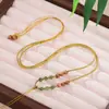 Cuerda para Colgante de Jade Hetian Cordón para Colgante Collar Tejido a Mano Cuerda Ajustable para Colgante de Jade Hetian Fino para Hombres y Mujeres