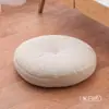 Almofada de Futon de Algodão e Linho Redonda Espessa Estilo Nórdico para Sala de Estar no Chão Tatame Japonês Almofada para Assento em Parapeito de Janela Removível e Lavável