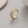 Anillo popular transfronterizo de esmeralda para hombre, anillo de apertura retro, diseño de nicho que no se desvanece, anillo de dedo al por mayor