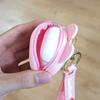 Monedero de Conejo de Silicona Dibujo Animado Lindo Colgante de Bolso Infantil Bolso para Labial Portatarjetas Llavero Pequeño Regalo Adornos Colgantes