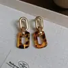 Collar de Accesorios Ovalados con Cuentas de Acrílico Color Café Transfronterizo Europeo y Americano para Mujer, Cadena de Suéter de Moda, Joyería de Lujo Ligero y de Alta Gama