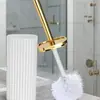 Escova de Banheiro Transfronteiriça, Escova Sanitária Sem Cantos Mortos, Escova de Limpeza de Vaso Sanitário com Cabo Longo, Escova Sanitária com Cerdas Duras para Limpeza Completa Sem Cantos Mortos