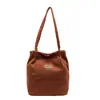 Bolso Casual de Gran Capacidad para Mujer para la Clase, Bolso Sencillo de Color Sólido a la Moda para Estudiante, Nuevo Bolso Tote de Hombro Sencillo para el Trabajo