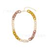 [6 Colores Disponibles] Collar de Eslabones Pequeños de Jengibre para Mujer Nuevo Japonés y Coreano con Empalme Acrílico Joyería Yi
