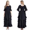 Disfraz de Halloween, popular en Amazon, estilo europeo y americano, cuello cuadrado con cintura ajustable, vestido retro medieval renacentista.