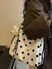 Bolsa Grande de Estilo Coreano Shuai Mi Home para Mujer, Bolso de Hombro, Nuevo Bolso de Lona con Lunares 2026, Bolso Tote de Hombro Cruzado