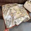 Pañuelo de seda pequeño con estampado de verano y otoño para mujer, pequeño, largo, de alta gama, estilo francés, cuadrado, para atar y atar.