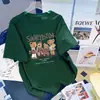 Camiseta de Manga Corta Estilo Retro Americano para Mujer, Top Chic de Verano a la Moda Estilo Ins, Corte Holgado Adelgazante de Media Manga