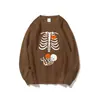 Sudadera de Halloween para Embarazadas con Esqueleto Divertida de Embarazo Estilo Europeo y Americano
