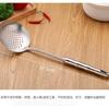 Utensilios de cocina de acero inoxidable 304, cuchara sopera con mango hueco de bambú, colador, pala de cocina, juego de palas con aislamiento térmico mate