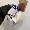 Bolso bandolera informal de lona de gran capacidad para mujer, nuevo y moderno bolso bandolera sencillo de nailon para el hombro.