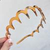 Banda de cabelo ondulado de cabelo quebrado 2024 Novo Estilo Artefato de Acabamento Alto Cranial Top Head Band Lavagem Facial Prensagem de Cabelo Cartão Cocar Acessórios para o Cabelo