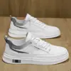 Sapatos Masculinos de Verão, Novos Sapatos Masculinos de Couro, Malha Respirável, Sapatos Esportivos e Casuais Versáteis, Tênis Masculino Branco